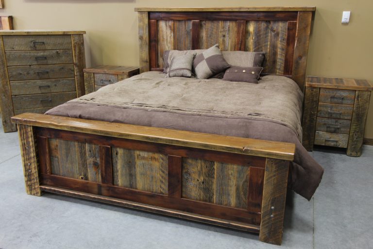 Barnwood Timber Bed | Four Corner Furniture | Bozeman MT