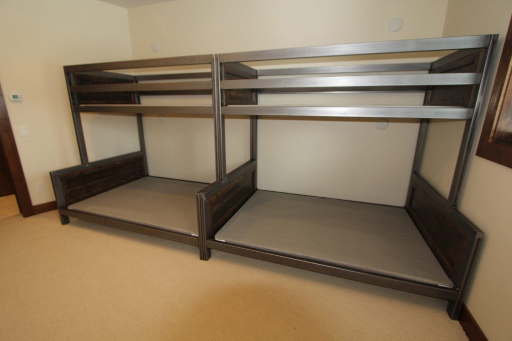 Industrial Metal And Wood Bunk Bed Four Corner Furniture Bozeman MT