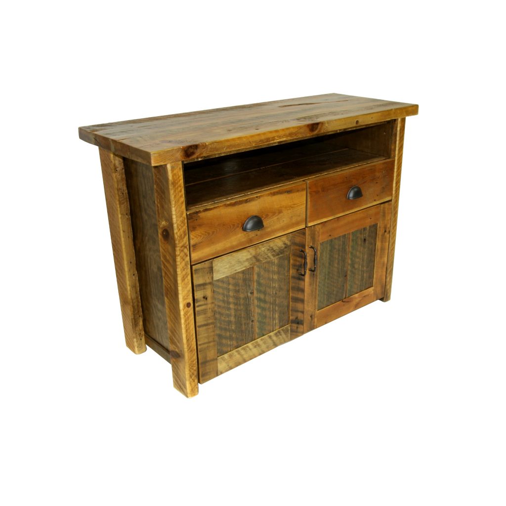 Barn Wood TV Stand With Drawers Four Corner Furniture Bozeman MT