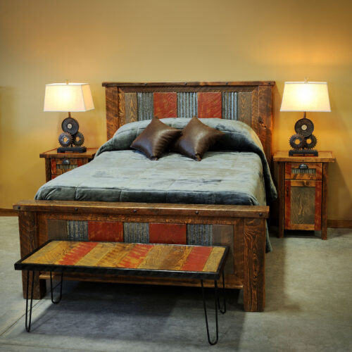 Distressed-Metal-And-Wood-Bed-1