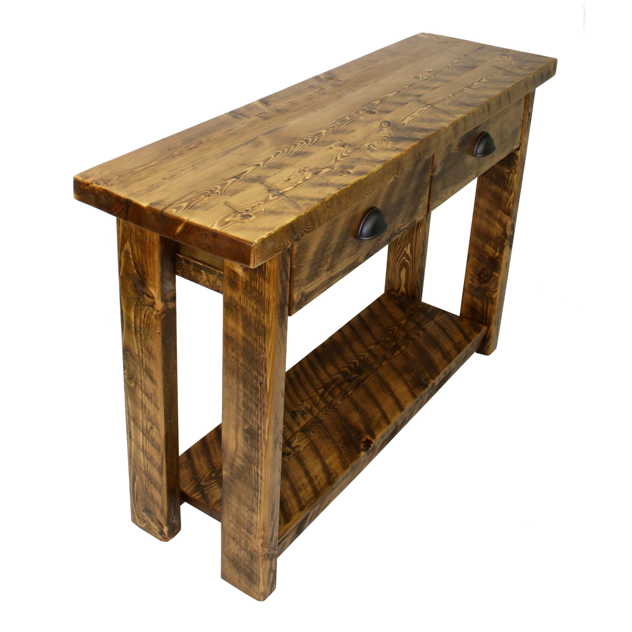 Rustic Console Table With Drawers 