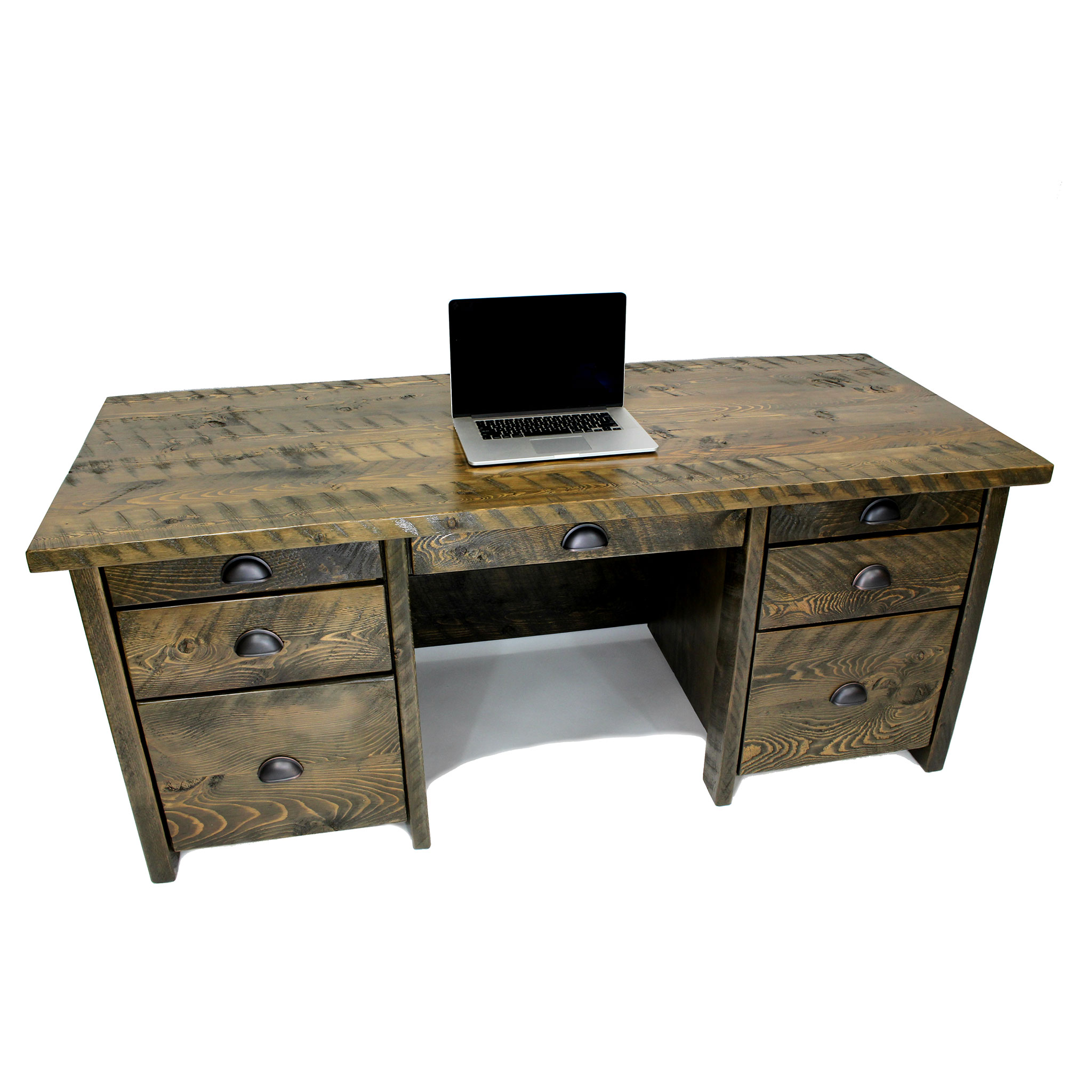 Rustic Excutive Office Desk Four Corner Furniture Bozeman MT   Rustic Executive Office Desk 3 