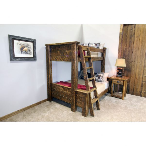 Rustic-Lodge-Wood-Bunk-Bed-1