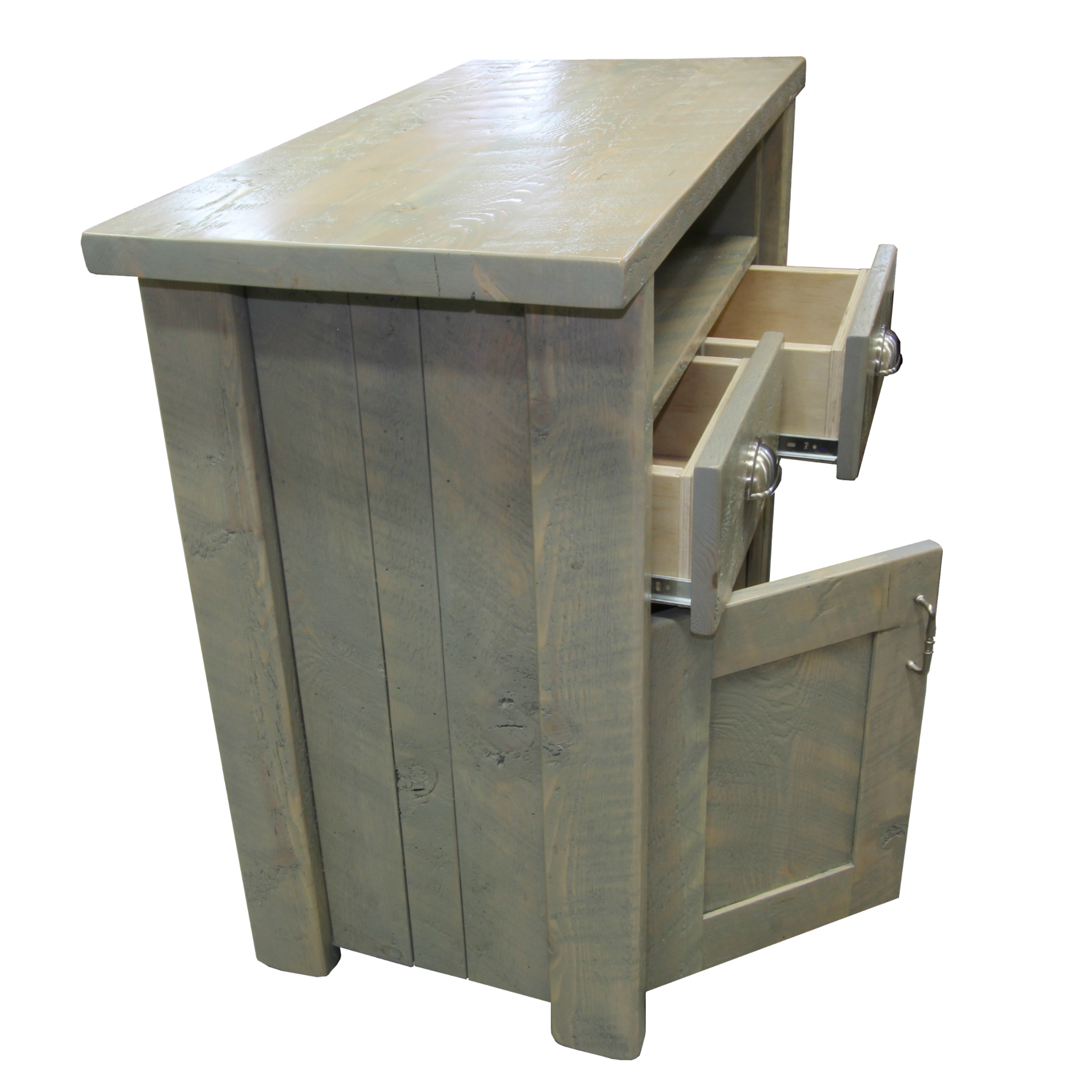 Rustic TV Console With Drawers | Four Corner Furniture ...