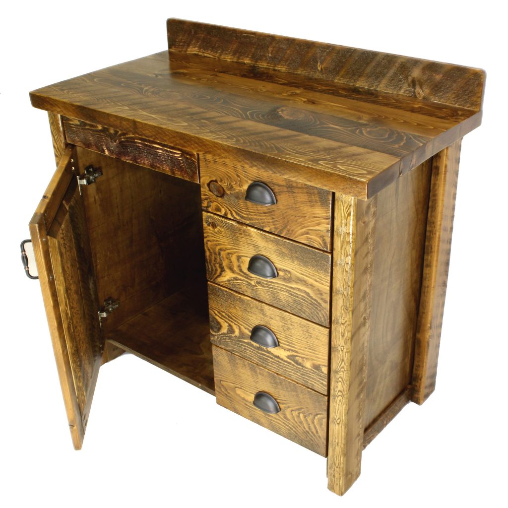Rustic Wood Bathroom Vanity With Drawers | Four Corner Furniture | Bozeman MT