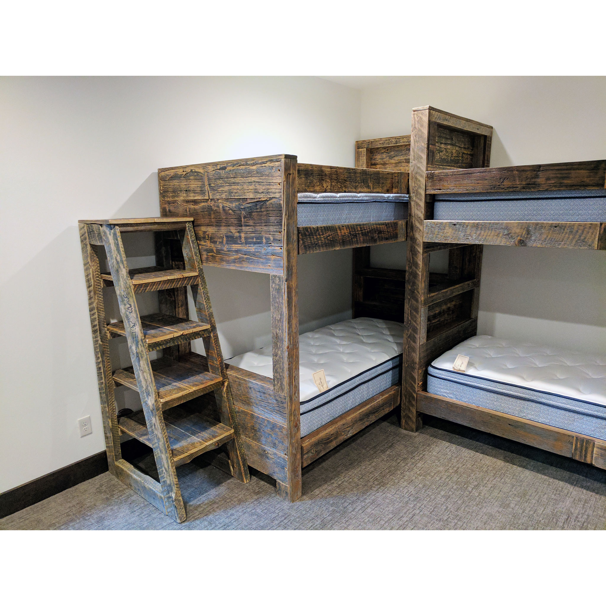 built in corner bunk beds