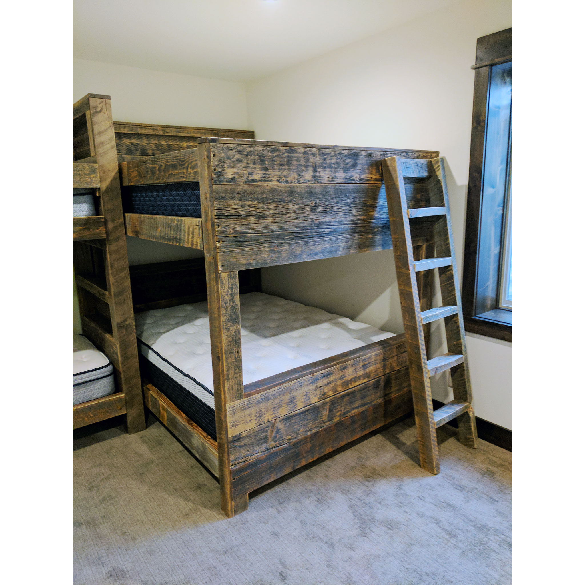 built in corner bunk beds