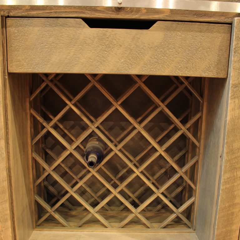 Wood And Metal Sliding Door Wine Four Corner Furniture