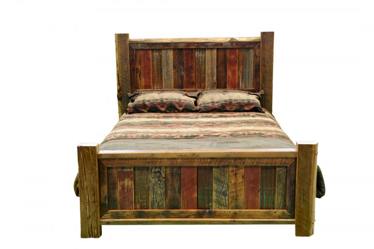 Reclaimed Wood Post Bed Four Corner Furniture Bozeman MT